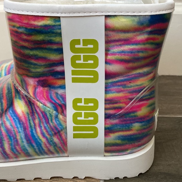 UGG Classic Clear Mini Pixelate Boots Size 8 - Picture 7 of 11